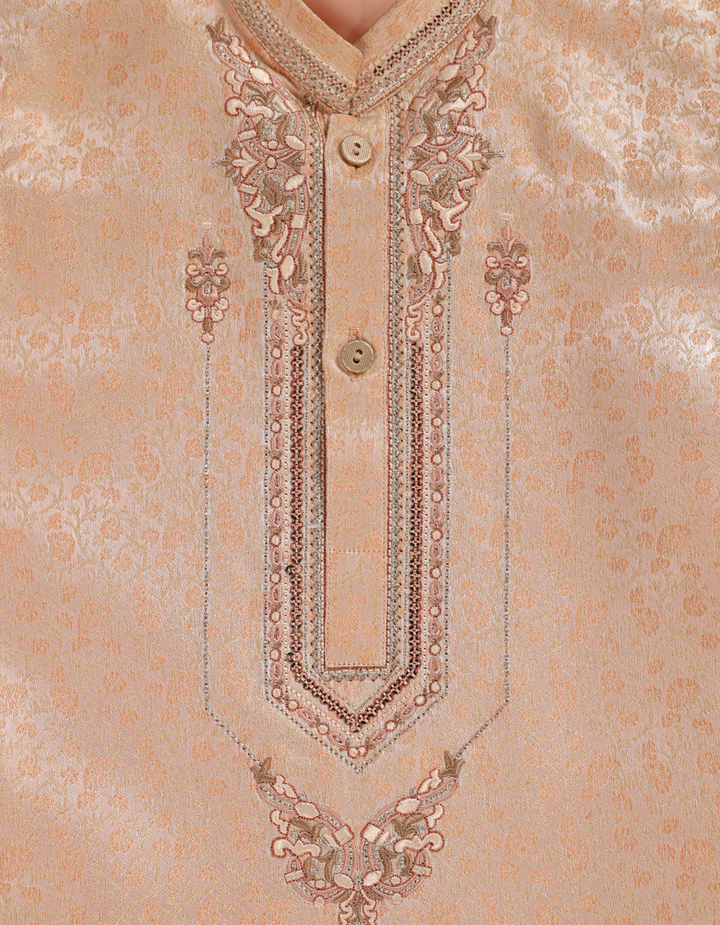 Polyester Peach Shalwar Kameez - J. Junaid Jamshed