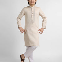 Blended Fawn Special Kurta - J. Junaid Jamshed