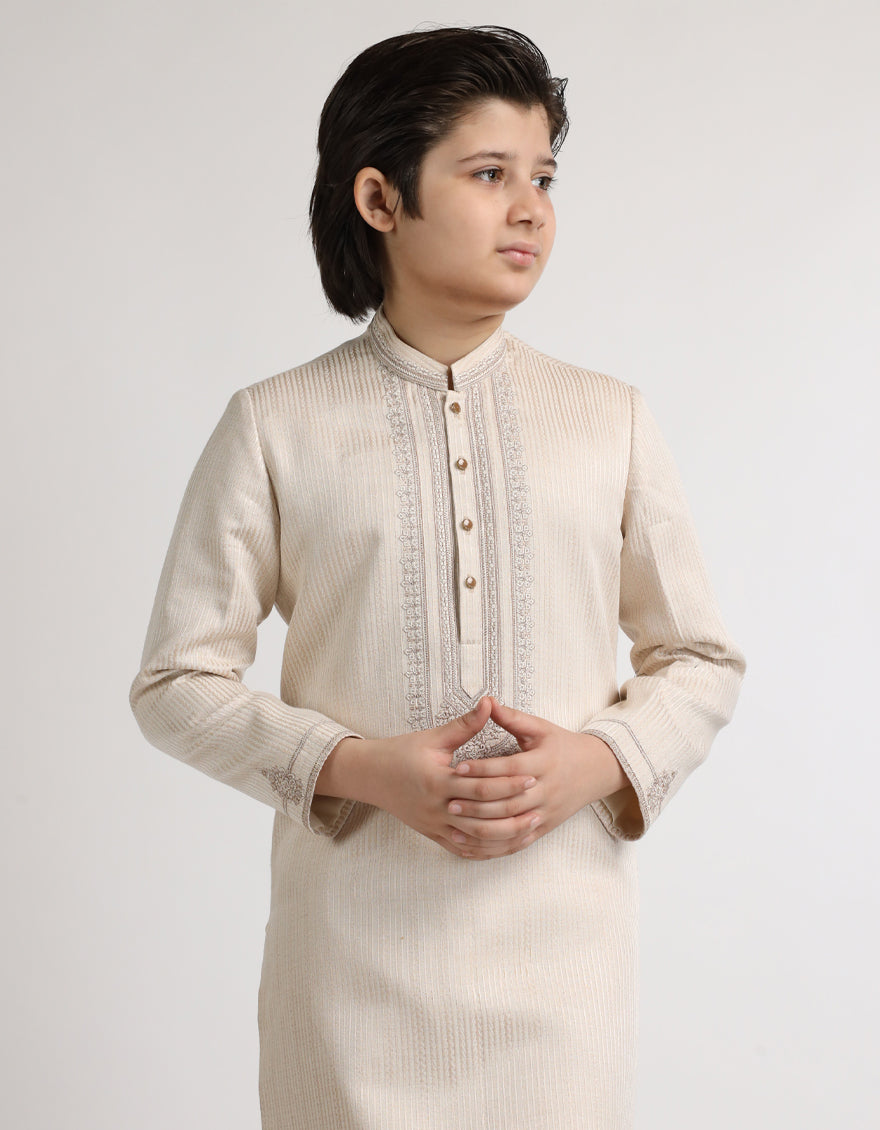 Blended Fawn Special Kurta - J. Junaid Jamshed