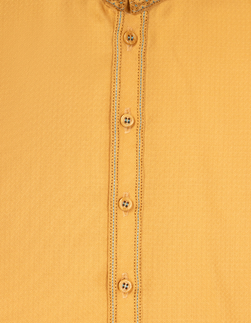 Blended Yellow Shalwar Kameez - J. Junaid Jamshed