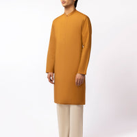 Cotton Light Brown Kurta - J. Junaid Jamshed