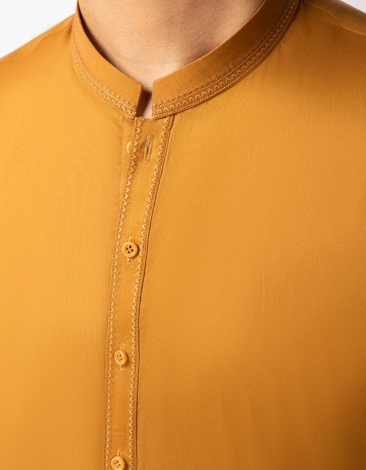 Cotton Light Brown Kurta - J. Junaid Jamshed