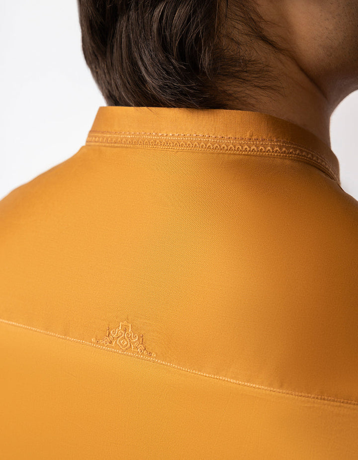 Cotton Light Brown Kurta - J. Junaid Jamshed