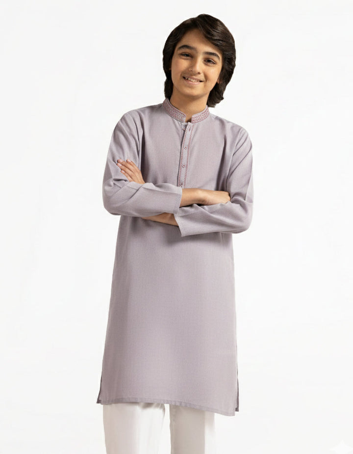 Cotton Lilac Kurta - J. Junaid Jamshed
