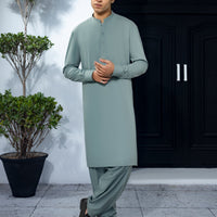 Blended Jade Green Kurta Trouser - J. Junaid Jamshed
