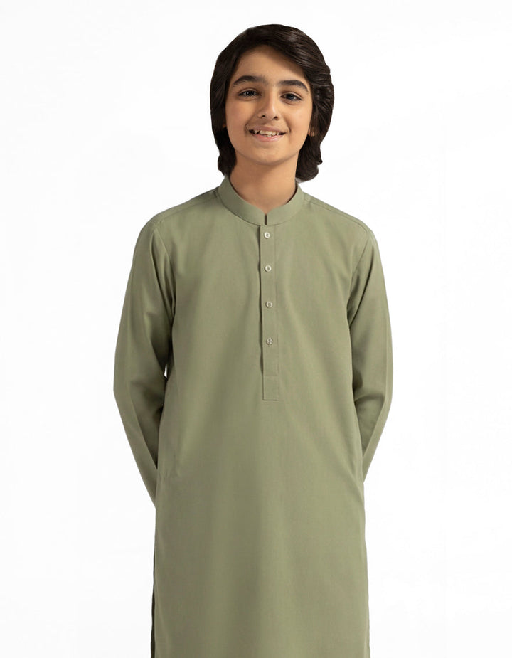 Blended Light Green Kurta Trouser - J. Junaid Jamshed