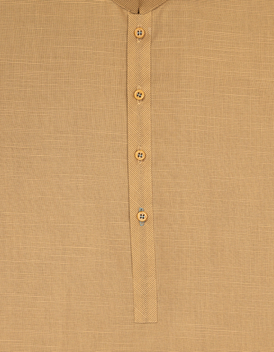 Blended Biscuit Brown Kurta Trouser - J. Junaid Jamshed