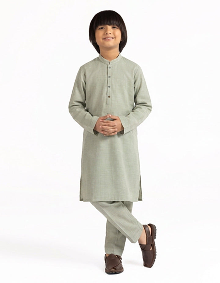 Blended Light Green Kurta Trouser - J. Junaid Jamshed
