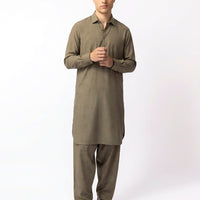 Cotton Brown Shalwar Kameez - J. Junaid Jamshed