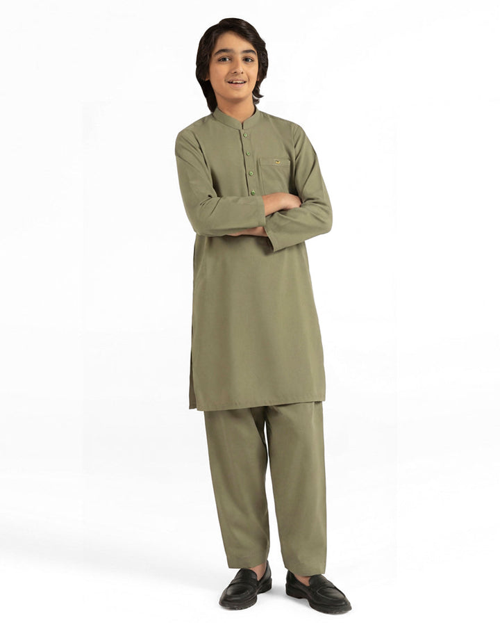 Blended Green Kurta Trouser - J. Junaid Jamshed