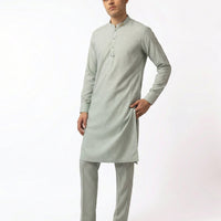 Blended Sky Blue Kurta Trouser - J. Junaid Jamshed