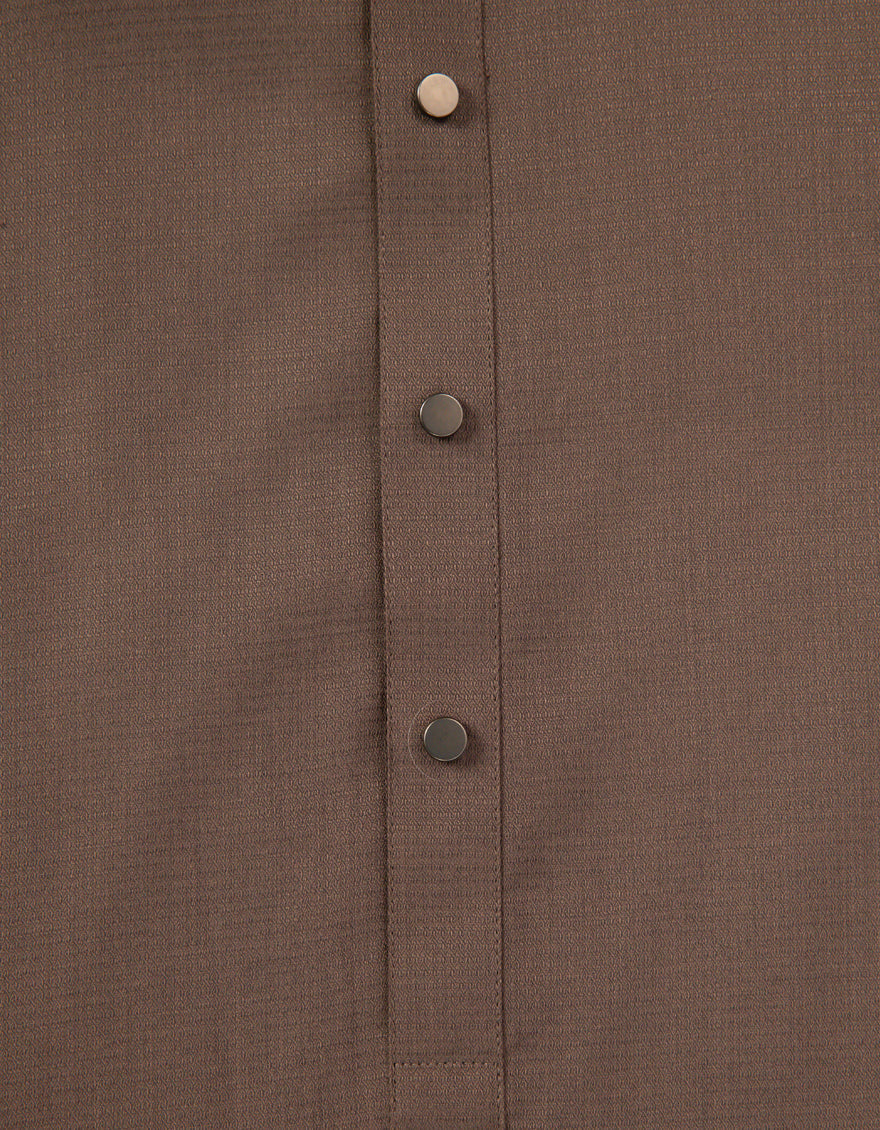 Blended Brown Kurta Trouser - J. Junaid Jamshed