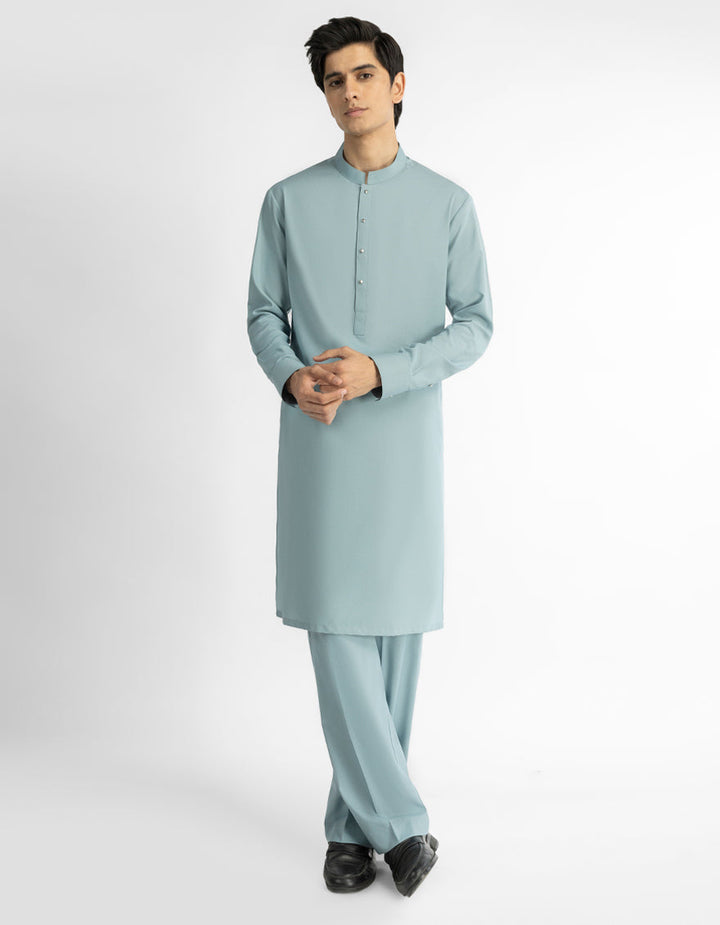 Blended Green Kurta Trouser - J. Junaid Jamshed