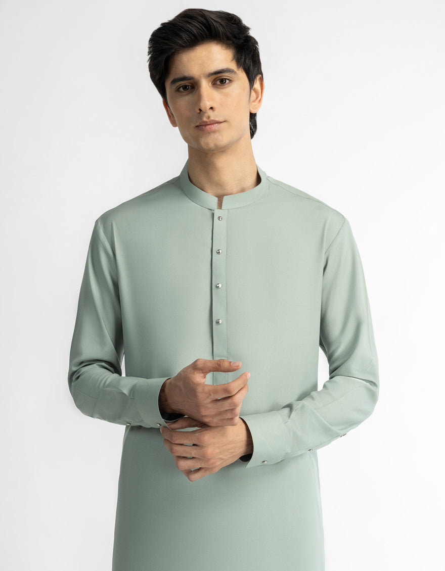 Blended Green Kurta Trouser - J. Junaid Jamshed