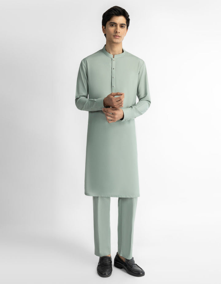 Blended Green Kurta Trouser - J. Junaid Jamshed