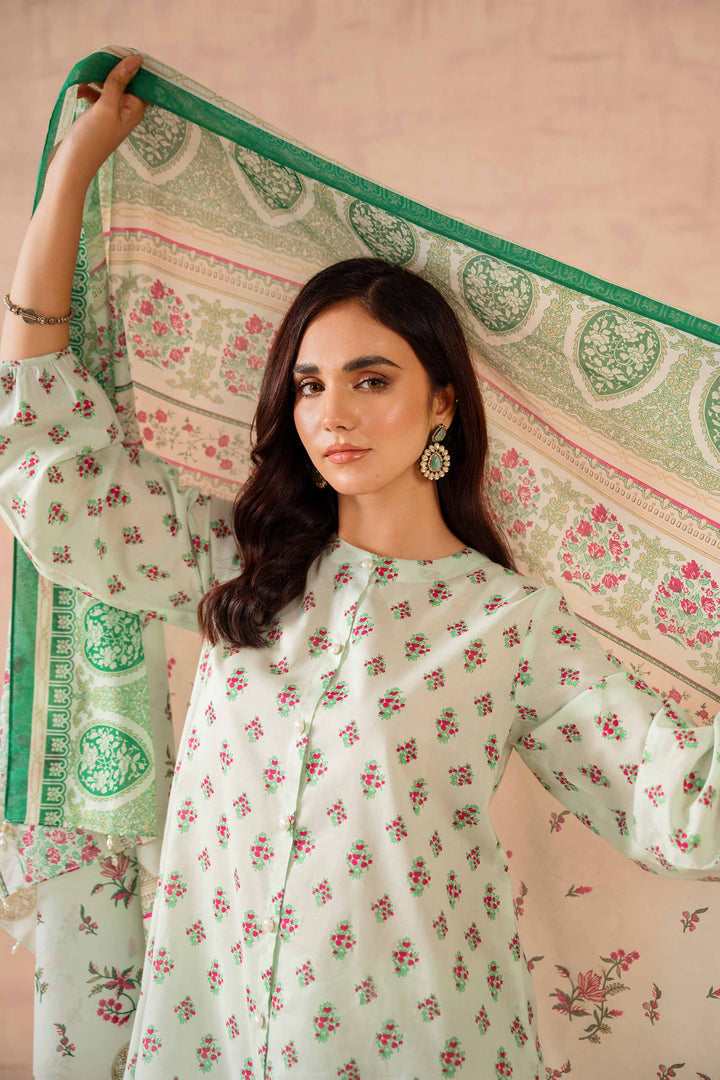 Viscose Lawn Light Mint Unstitched Suit - Nishat