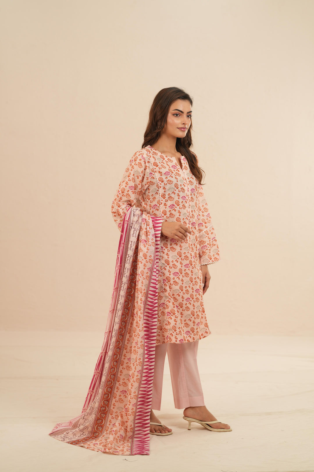 Lawn Mauve Stitched Suit - Nishat