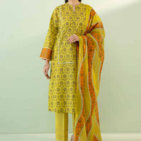 Lawn Lemon Unstitched Suit - Nishat Linen