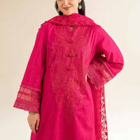 Cambric Pink Stitched Suit - Nishat