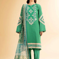 Embroidered Green Stitched Suit - Nishat