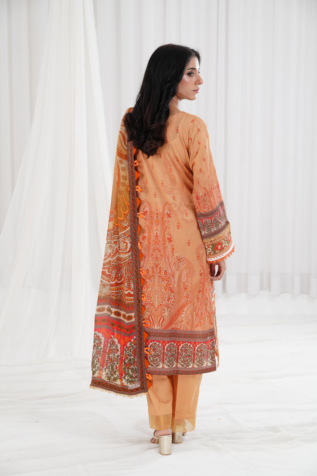 Digital Printed Embroidered Honey Stitched Suit - Nishat