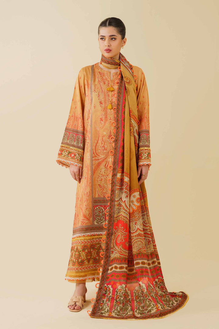Digital Printed Embroidered Honey Stitched Suit - Nishat