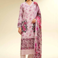 Digital Printed Embroidered Lilac Stitched Suit - Nishat