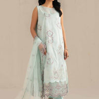 Embroidered Aqua Stitched Suit - Nishat