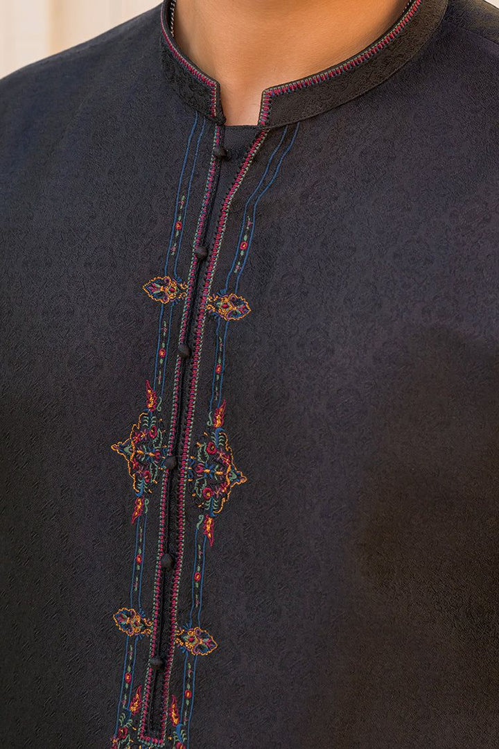 Polyester Black Special Kurta - J. Junaid Jamshed