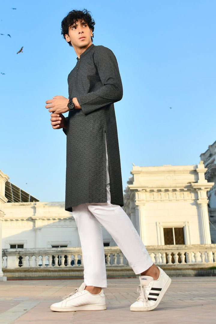 Cotton Green Kurta Pajama - J. Junaid Jamshed