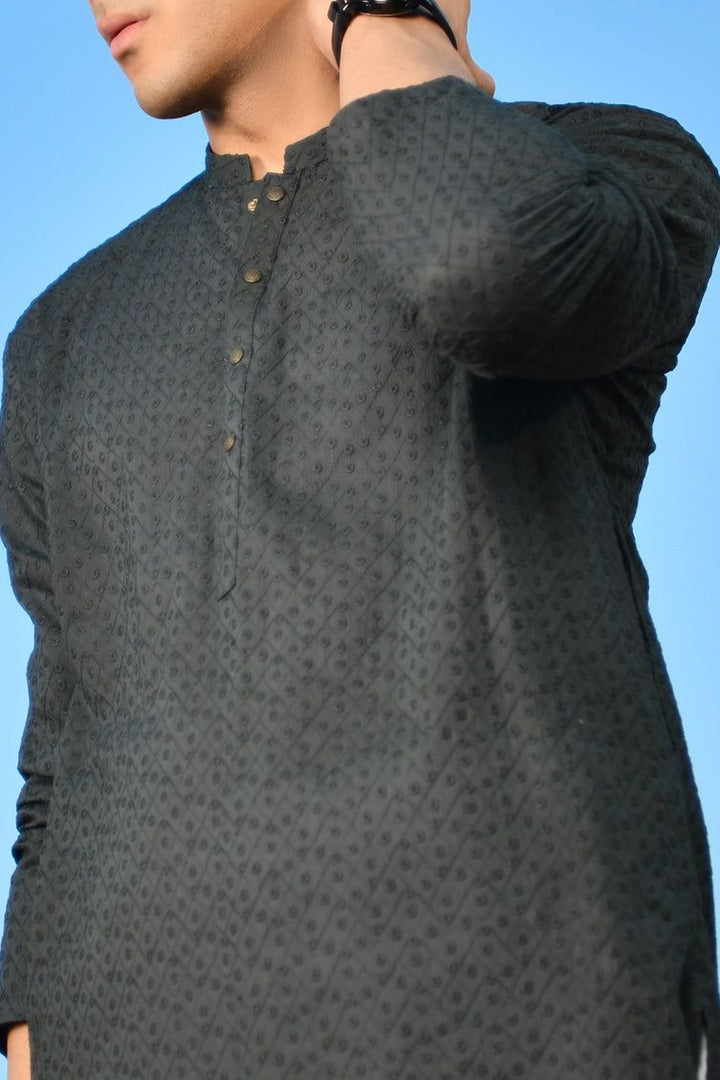 Cotton Green Kurta Pajama - J. Junaid Jamshed