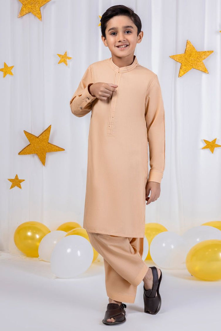 Blended Brown Shalwar Kameez - J. Junaid Jamshed