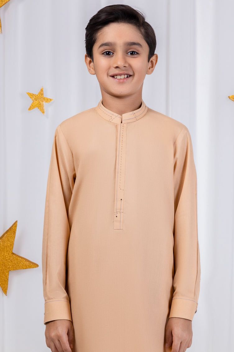 Blended Brown Shalwar Kameez - J. Junaid Jamshed