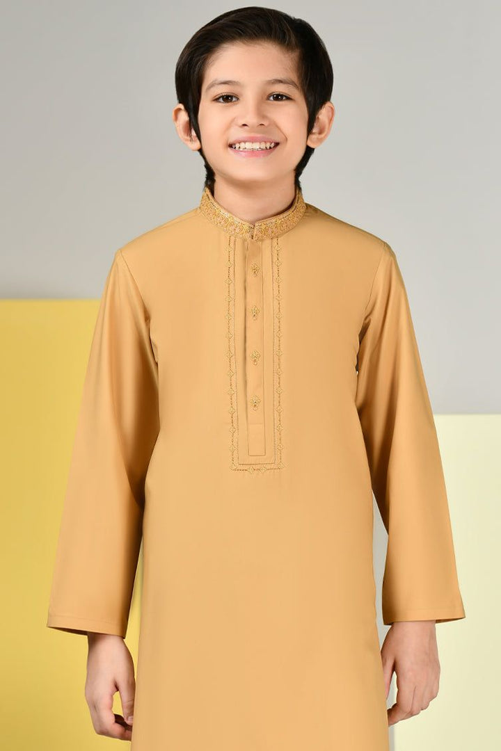 Blended Gold Shalwar Kameez - J. Junaid Jamshed