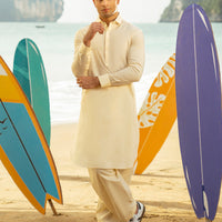 Cvc White Shalwar Kameez - J. Junaid Jamshed