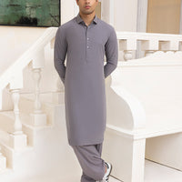 Blended Grey Shalwar Kameez - J. Junaid Jamshed