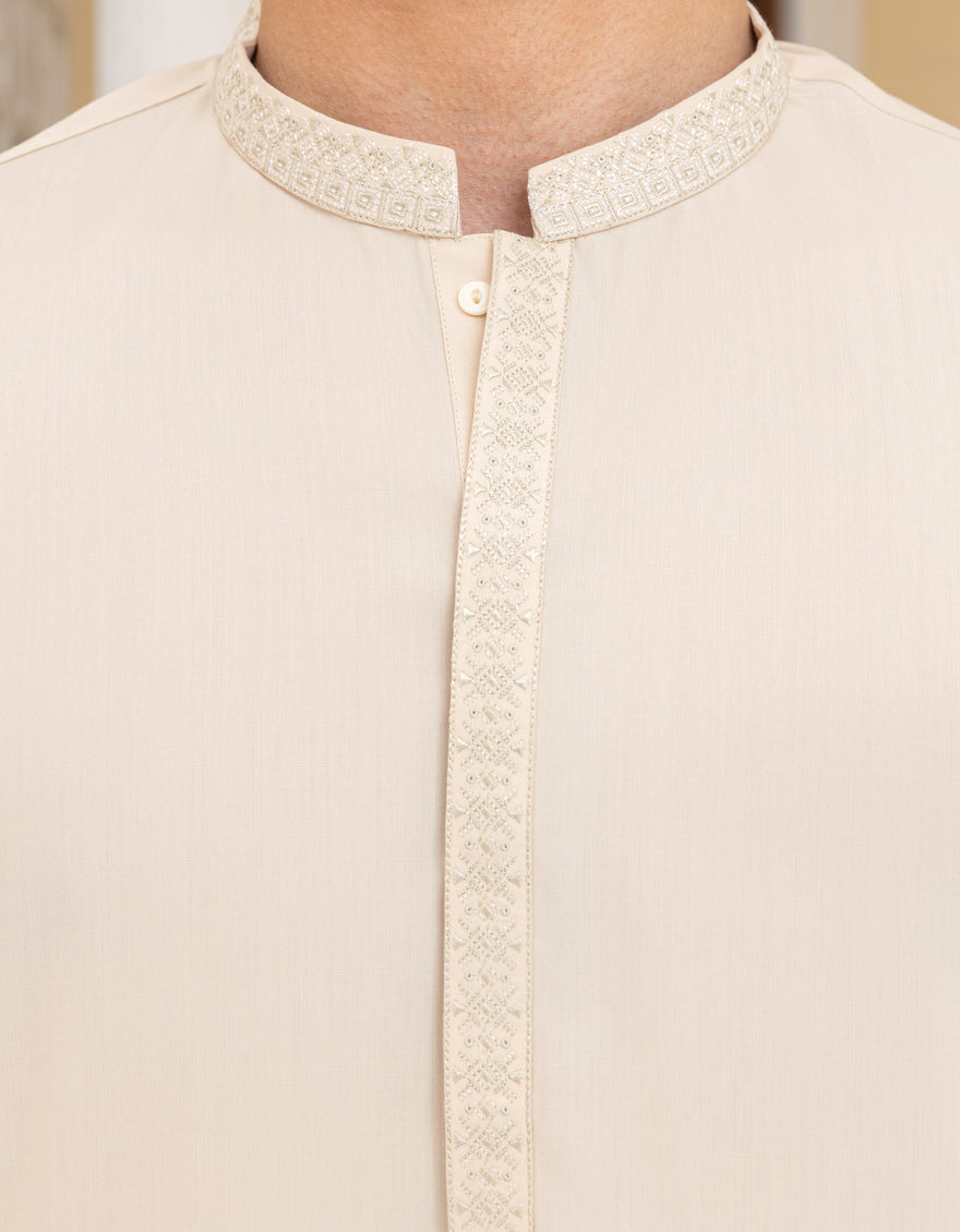 Blended Brown Shalwar Kameez- J. Junaid Jamshed