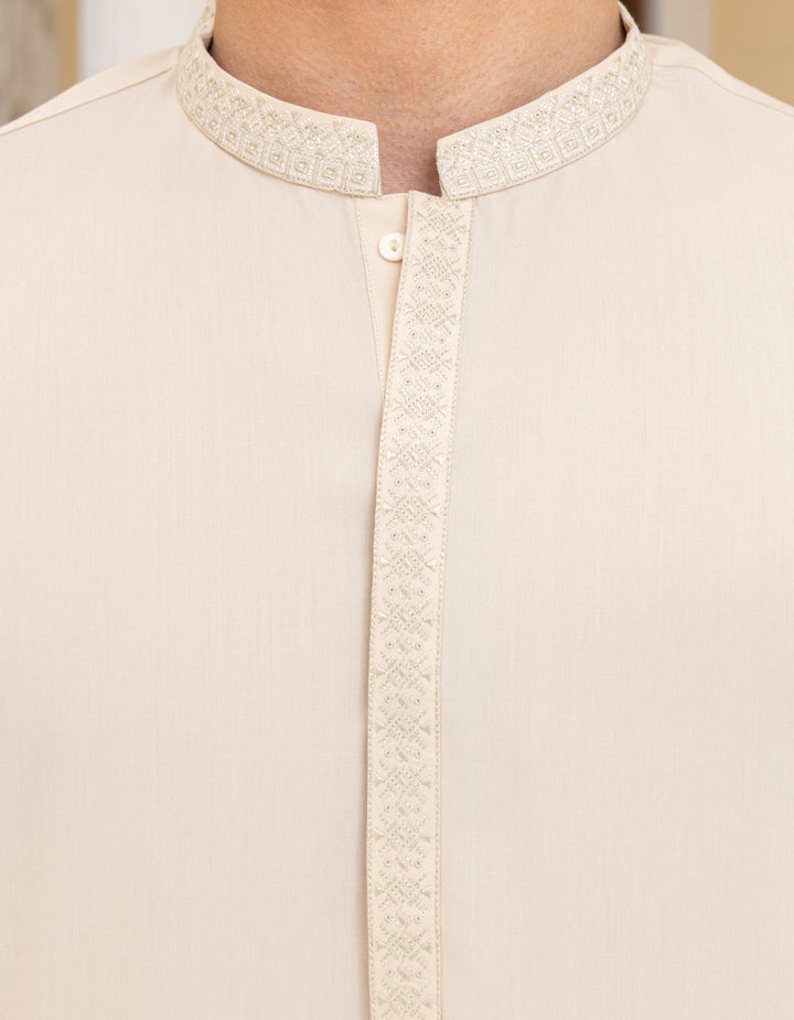Blended Brown Shalwar Kameez- J. Junaid Jamshed