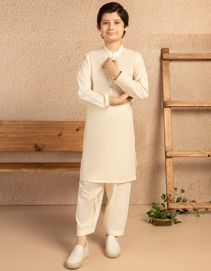 Blended White Kurta Trouser - J. Junaid Jamshed