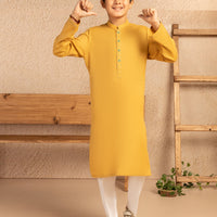 Cotton Mustard Kurta - J. Junaid Jamshed