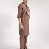 Blended Brown Kurta Trouser- J. Junaid Jamshed