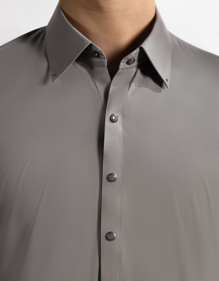 Blended Grey Shalwar Kameez- J. Junaid Jamshed