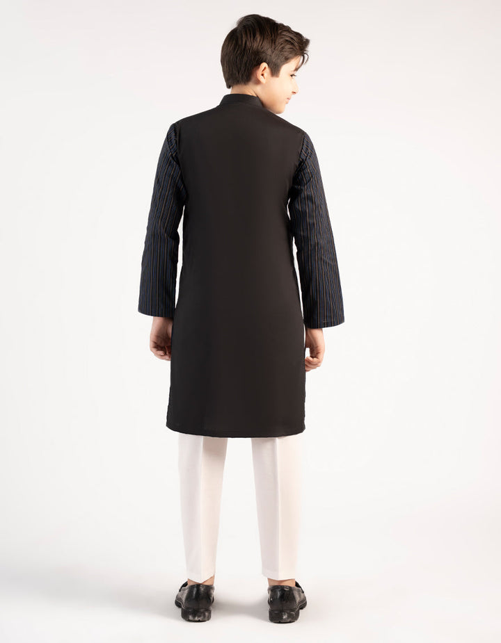 Cotton Black Kurta - J. Junaid Jamshed