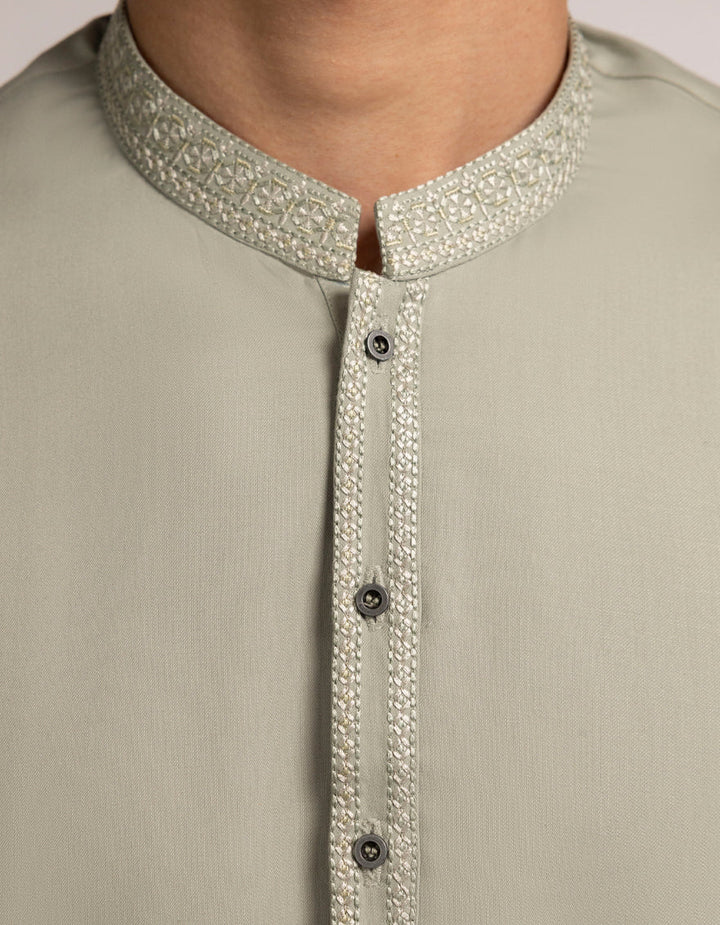 Blended Pistachio Kurta Trouser- J. Junaid Jamshed