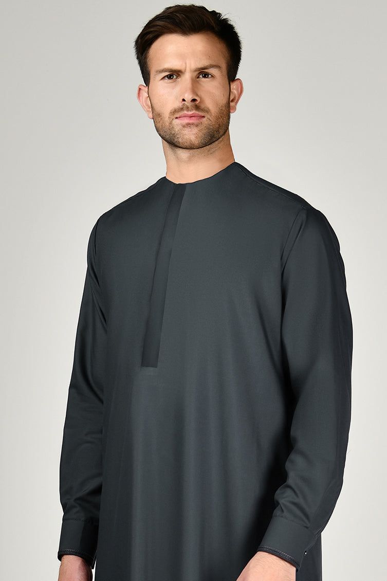 Blended Navy Blue Jubba - J. Junaid Jamshed