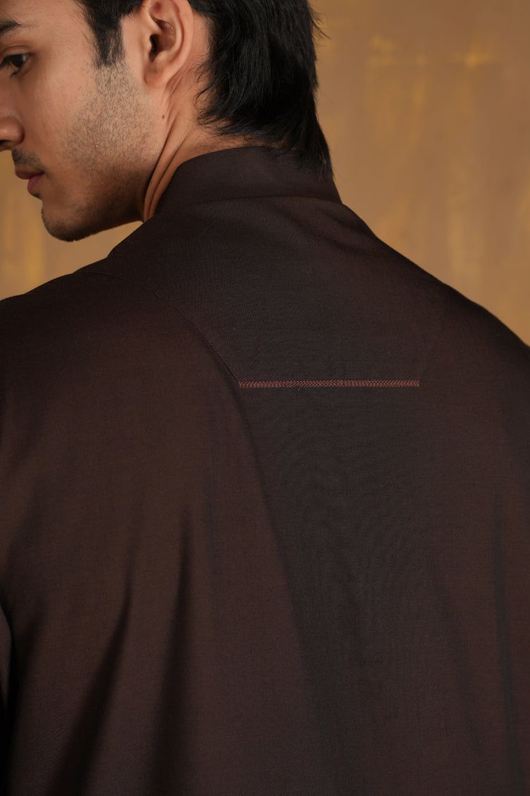 Blended Brown Jubba - J. Junaid Jamshed