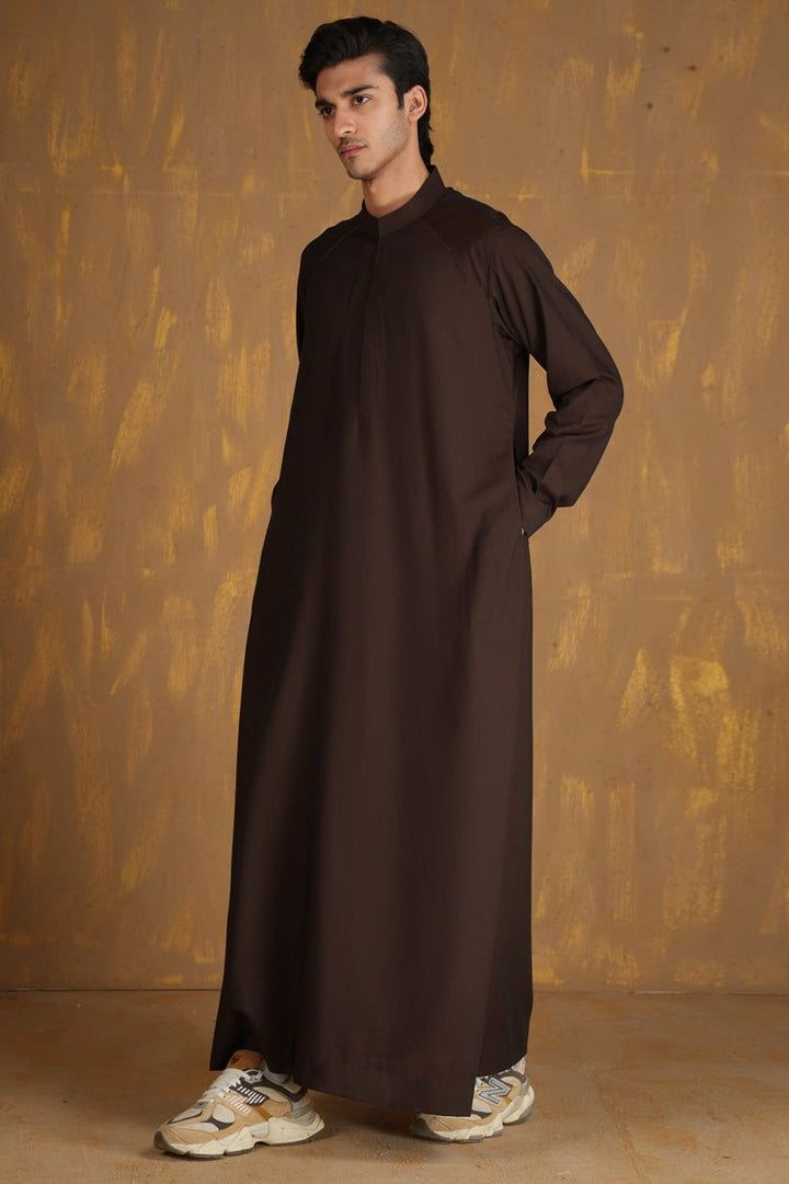 Blended Brown Jubba - J. Junaid Jamshed