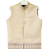Blended Brown Waist Coat - J. Junaid Jamshed