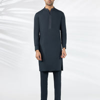 Blended Emerald Green Kurta Trouser - J. Junaid Jamshed