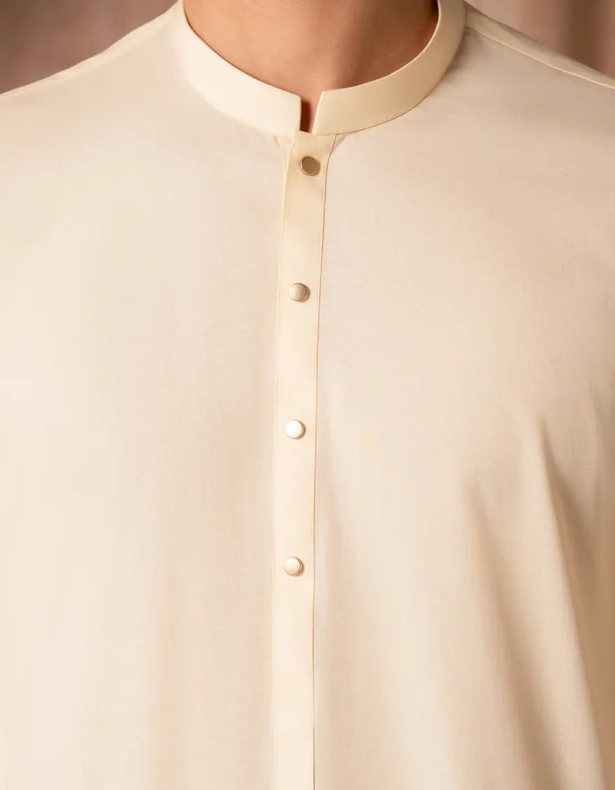 Blended Cream Kurta Trouser - J. Junaid Jamshed